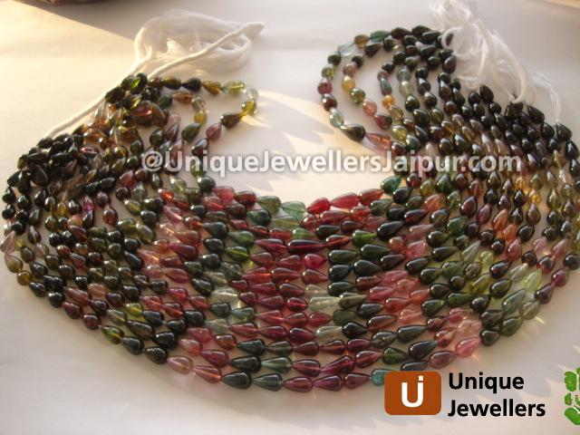 Tourmaline Plain Drop Beads